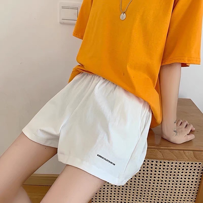 Quần Short Đùi Nữ Thêu Chữ Chất Đũi Siêu Mát