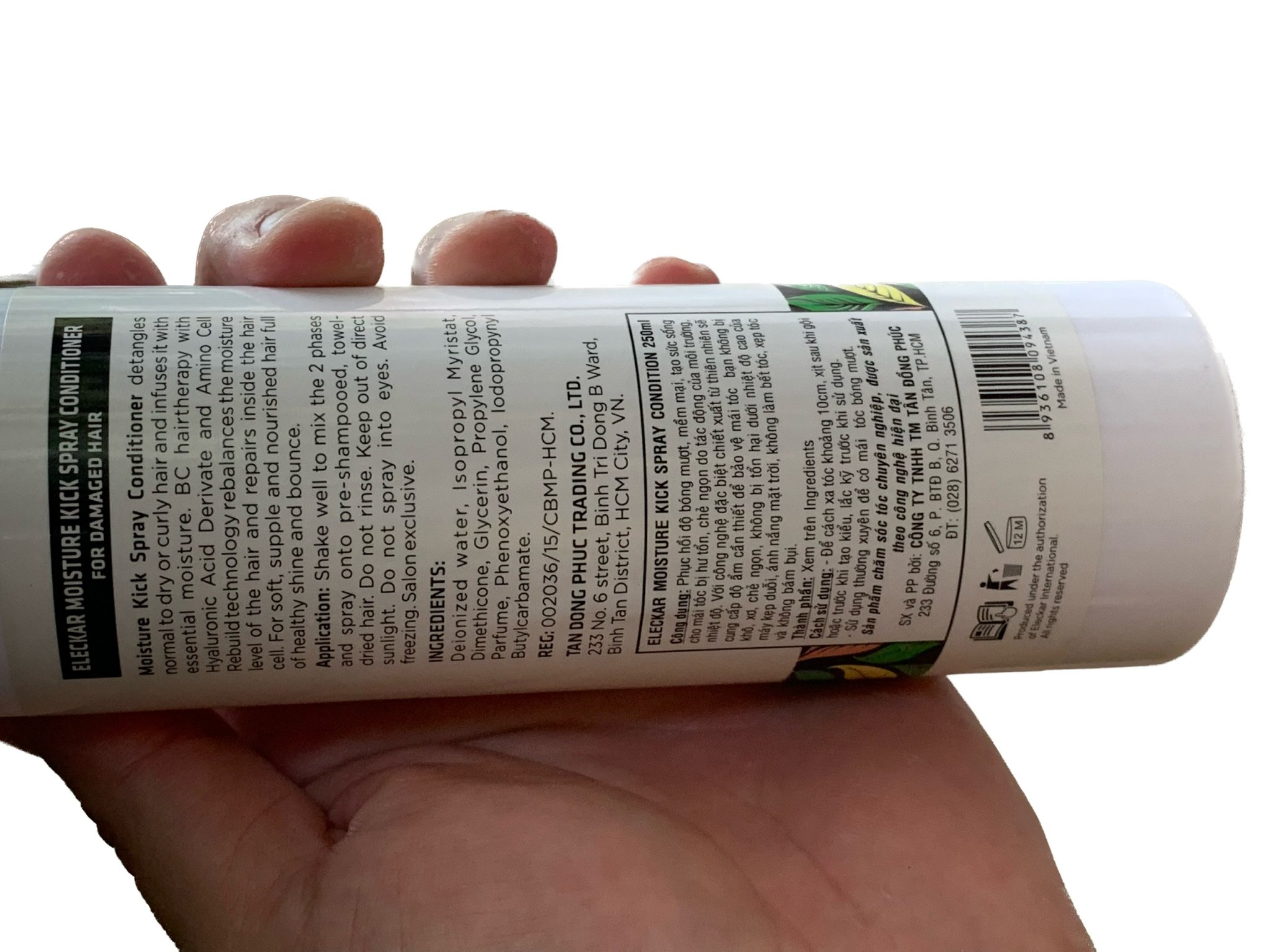 Xịt dưỡng tóc Eleckar 250ml