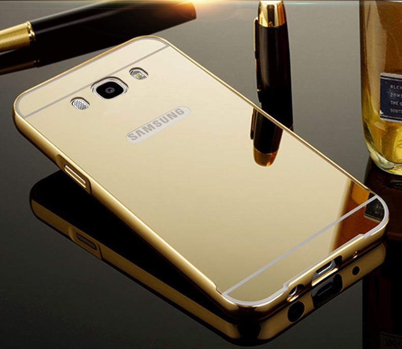 Ốp lưng samsung galaxy j5 2016, j7 2016 tráng gương viền kim loại