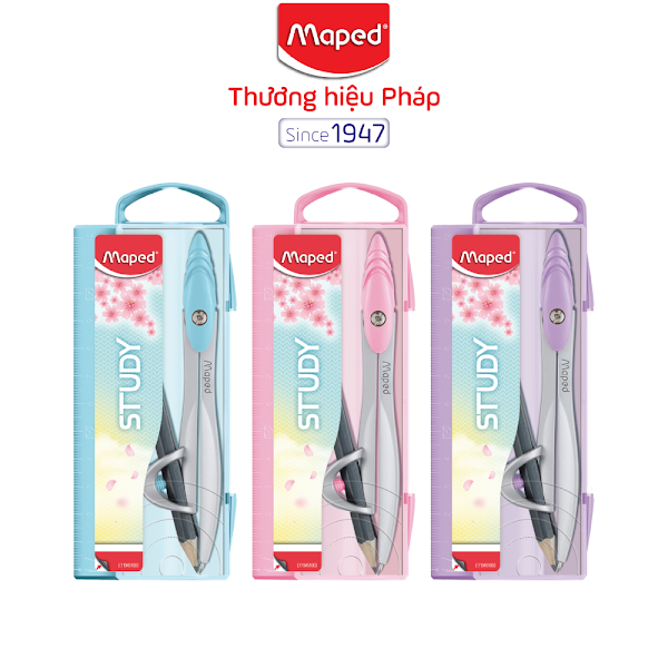 MAPED - Compa học sinh PASTEL - Chì gỗ [Chính hãng]