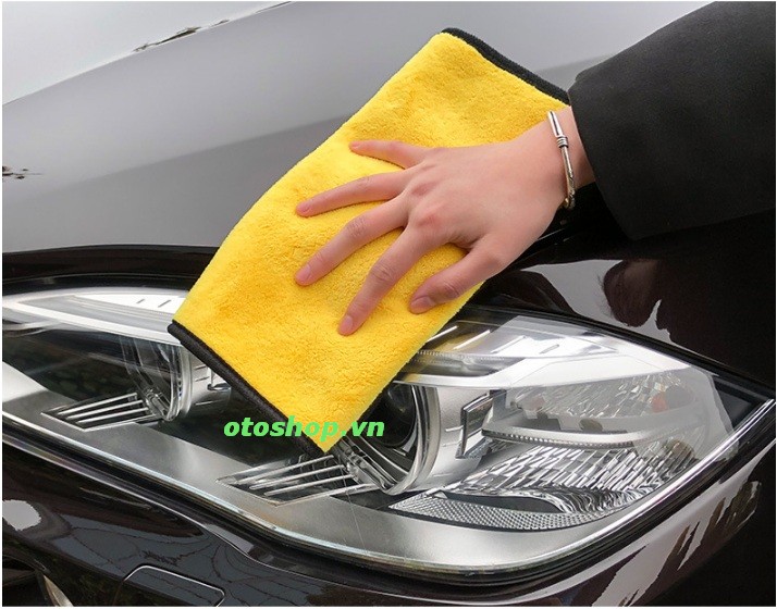 [HCM]Bộ 3 khăn lau xe Microfiber siêu dày siêu hút nước