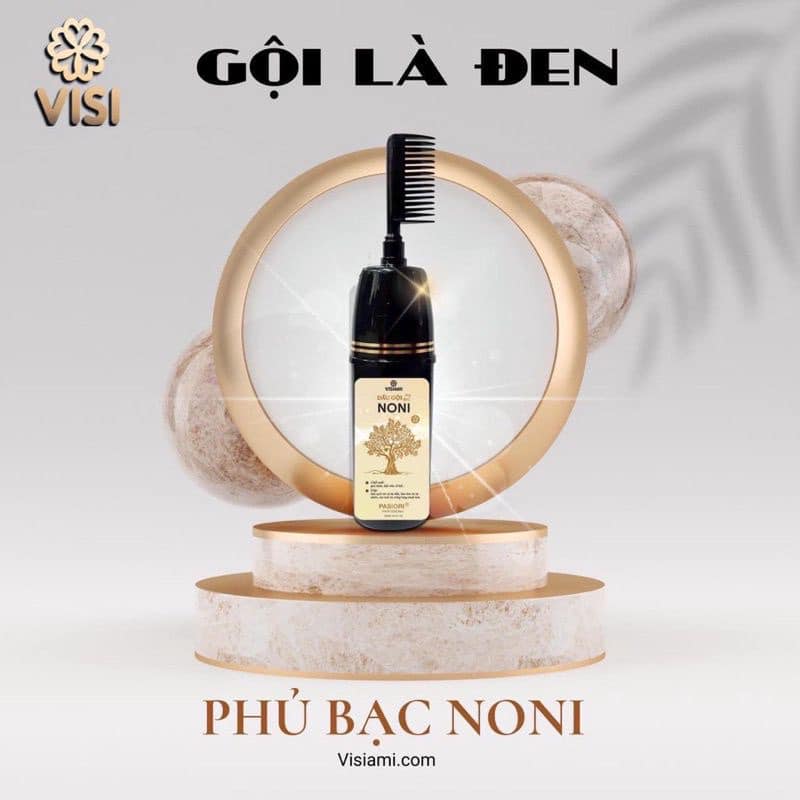 DẦU GỘI PHỦ BẠC NONI VISIAMI 200ML - GỘI LÀ ĐEN