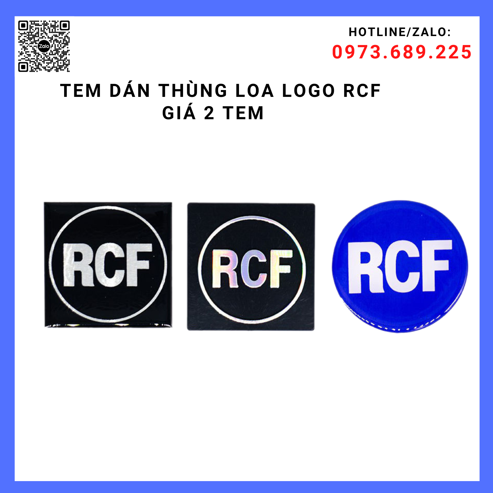 TEM DÁN THÙNG LOA LOGO RCF - GIÁ 2 TEM