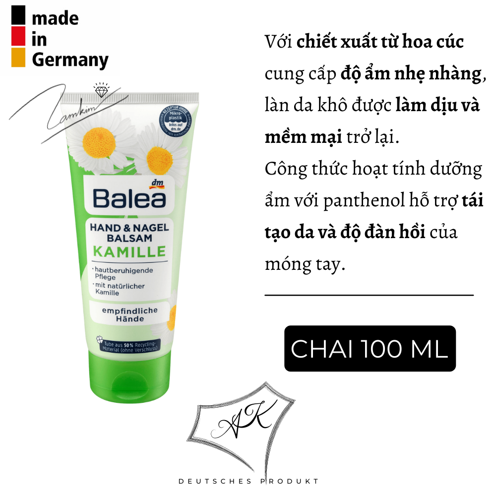 Kem dưỡng da tay nội địa Đức - Balea - 100ml