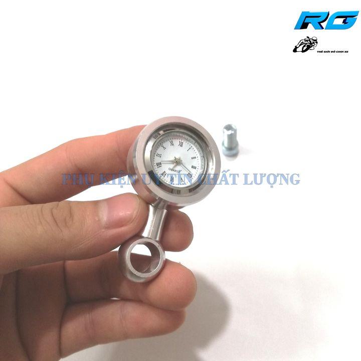 Đồng hồ  gắn chân gương Màu trắng