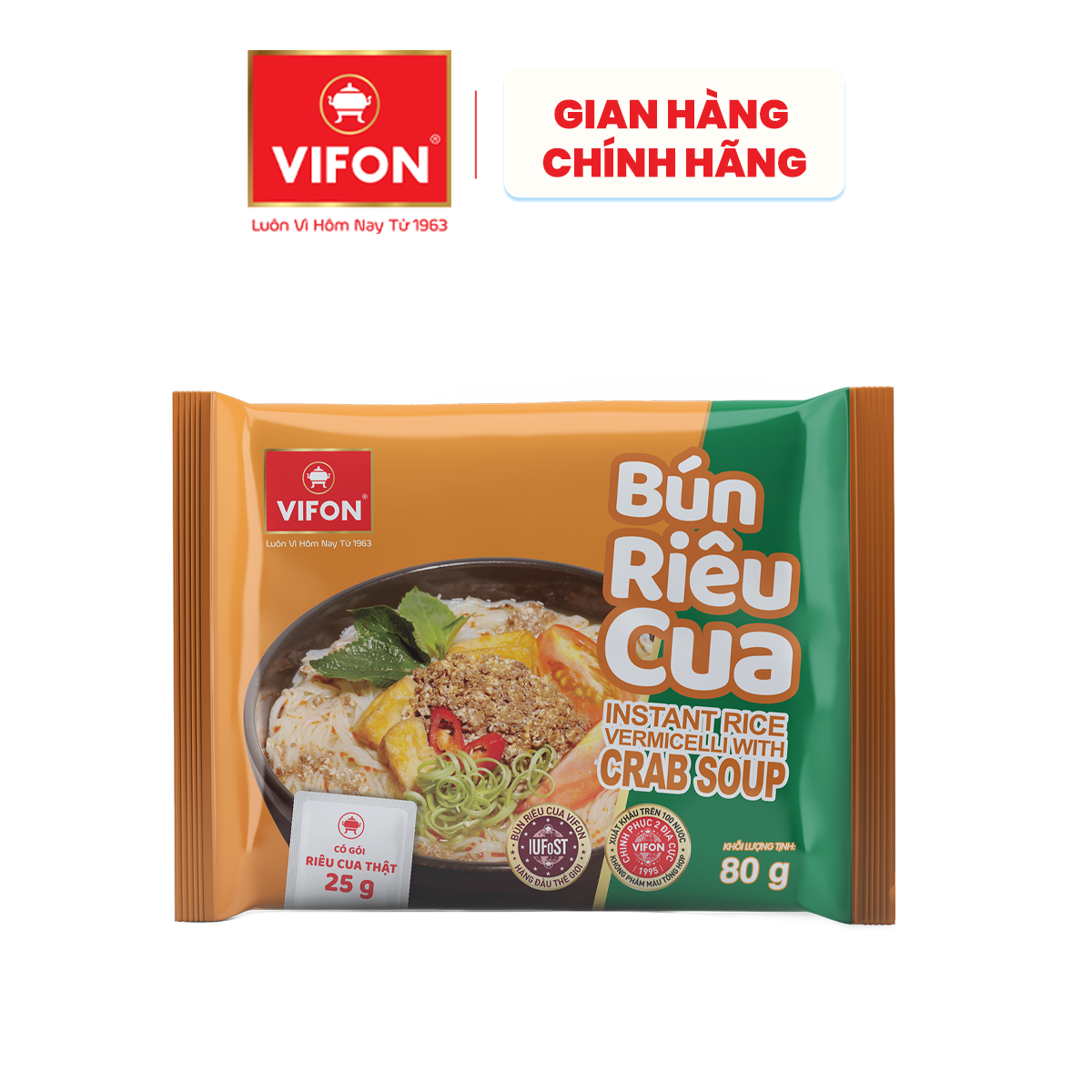 [VOUCHER 10%] Bún Riêu Cua VIFON 80gr/gói