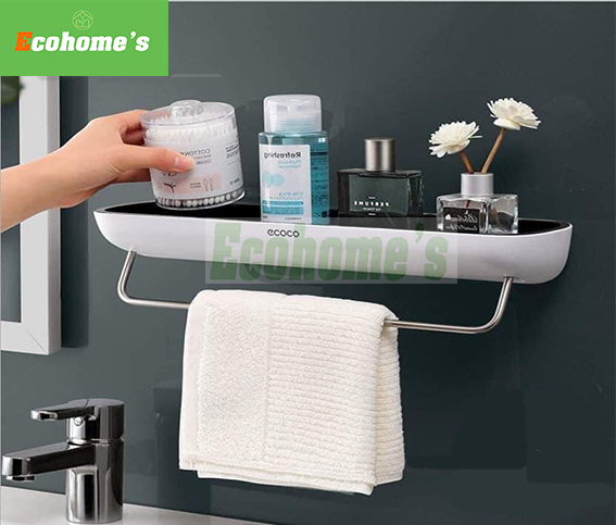 Kệ để đồ gắn tường đa năng Ecohom's với thiết kế sang trọng, mạnh mẽ và có rãnh thoát nước tránh ứ đọng, kệ treo tường nhà vệ sinh hoặc nhà bếp vô cùng tiện ích