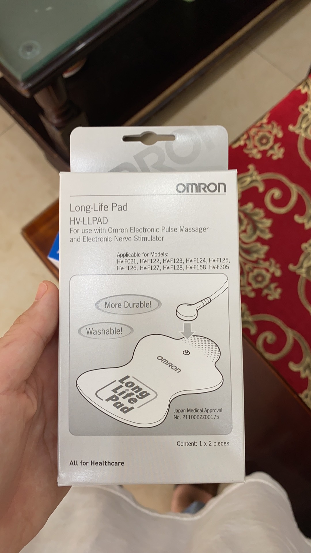 Chính Hãng : Omron Miếng dán điện cực máy massage xung điện Omron Long Life Pad - Combo 2 chiếc