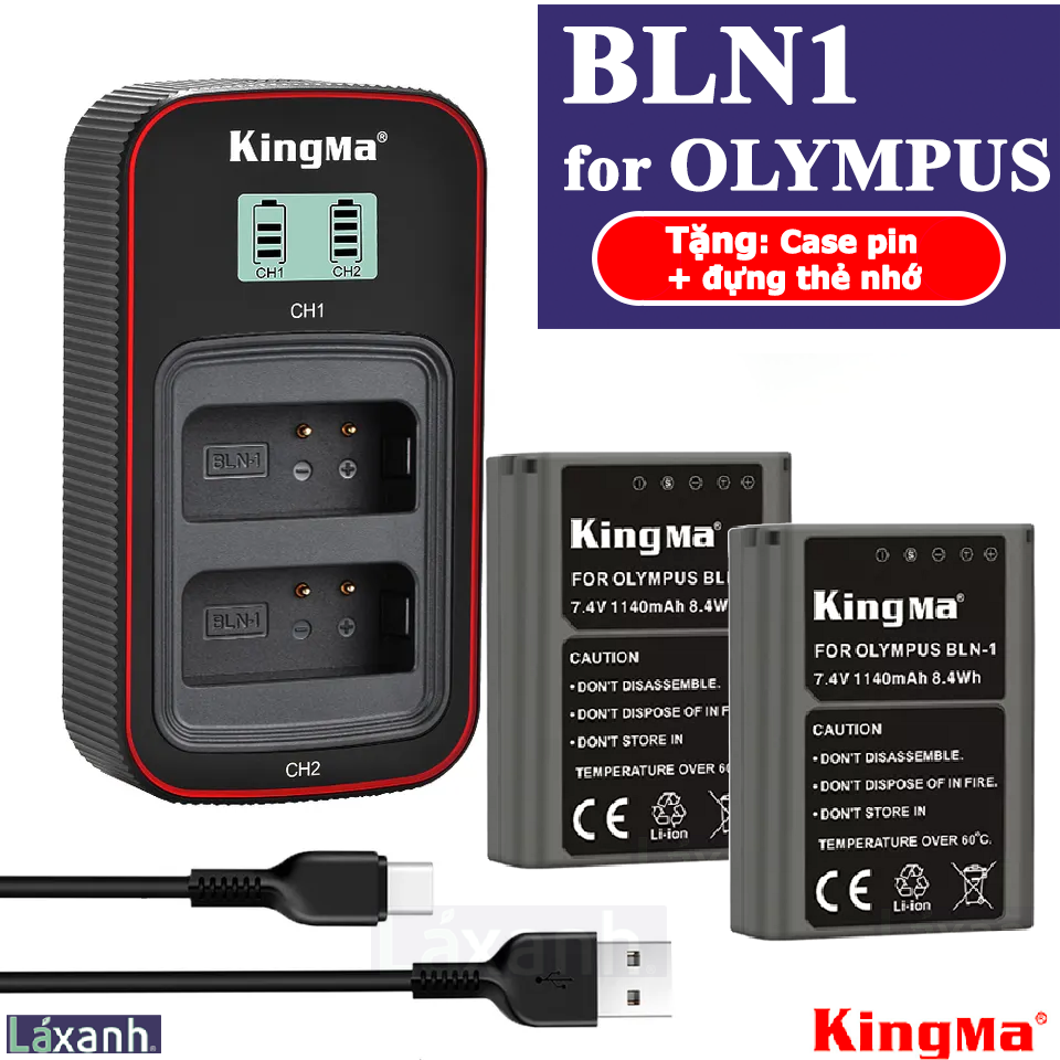 Olympus BLN1 | PIN và SẠC MÁY ẢNH KINGMA OLYMPUS BLN1 BLN-1 BCN1 BCN-1 cho EM5i EM5ii EM1 EP5 Pen F