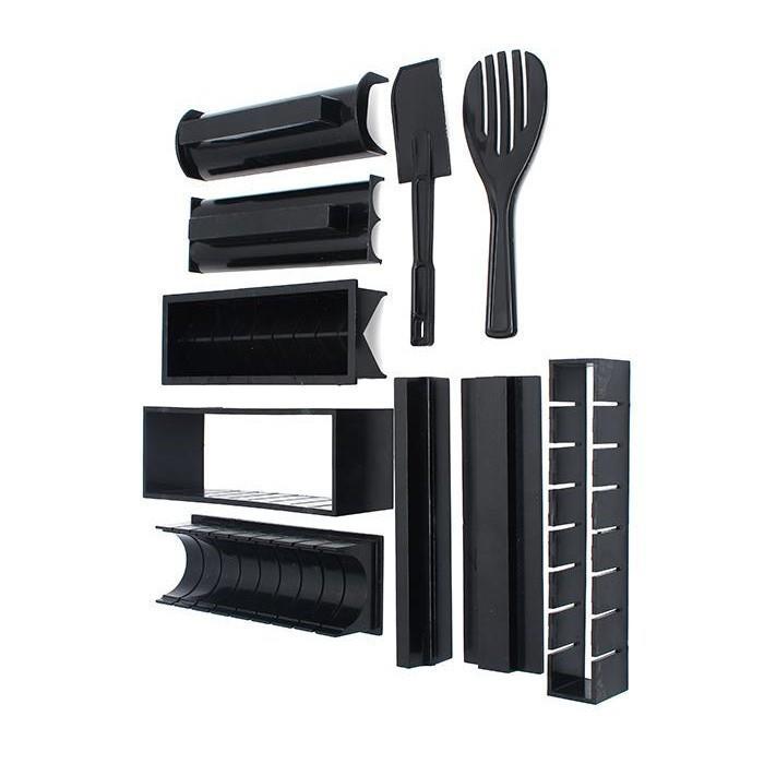 ◐卐 bộ dụng cụ làm sushi cơm cuộn 10 món dụng cụ làm bánh