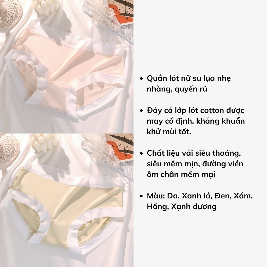 Quần lót nữ su lụa thun lạnh mềm mại thoáng mát , Quần chíp nữ tôn dáng ôm body gợi cảm quyến rũ JOCOSI 1009