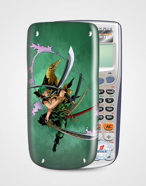 Bộ 2 decal trang trí máy tính cầm tay One Piece 003