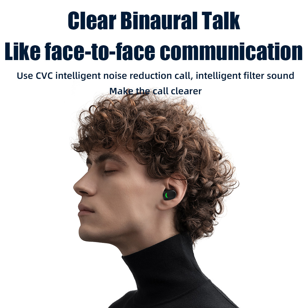 Tai Nghe Bluetooth 5.1 Mạnh Mẽ Pin 1200mah Cực Trâu Mic Đàm Thoại 2 Bên Hỗ Trợ Mọi Dòng Máy, Tai Nghe Bluetooth Không Dây E10, Tai Nghe Nhét Tai Không Dây