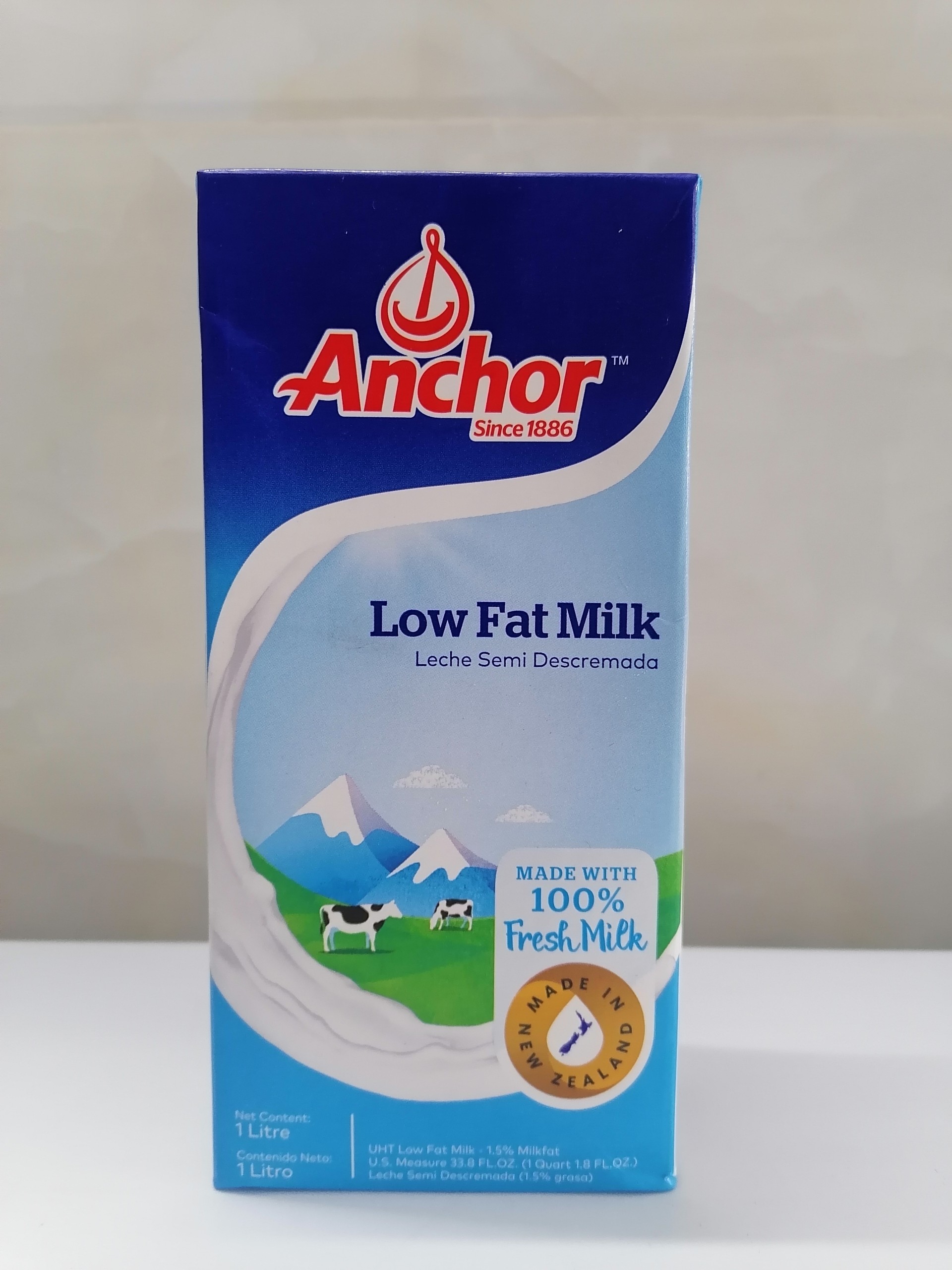 [Hộp 1 Lít – LOW FAT] SỮA TƯƠI ÍT BÉO [New Zealand] ANCHOR UHT Milk (halal)
