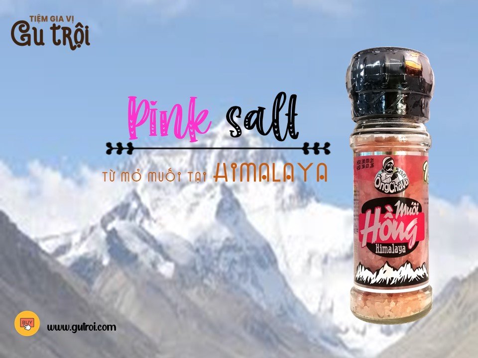 Muối hồng Himalya 100g (cối xay)