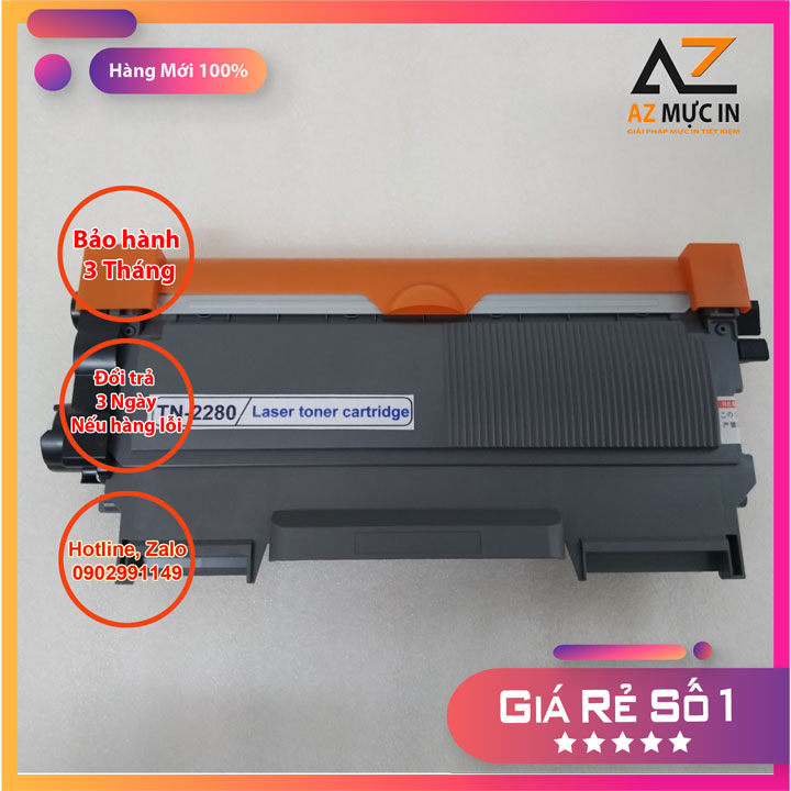 Hộp mực máy in Brother HL 2240D, HL 2250DN, MFC 7360, MFC 7680, DCP 7060, Hộp mực TN 2280 chất lượng