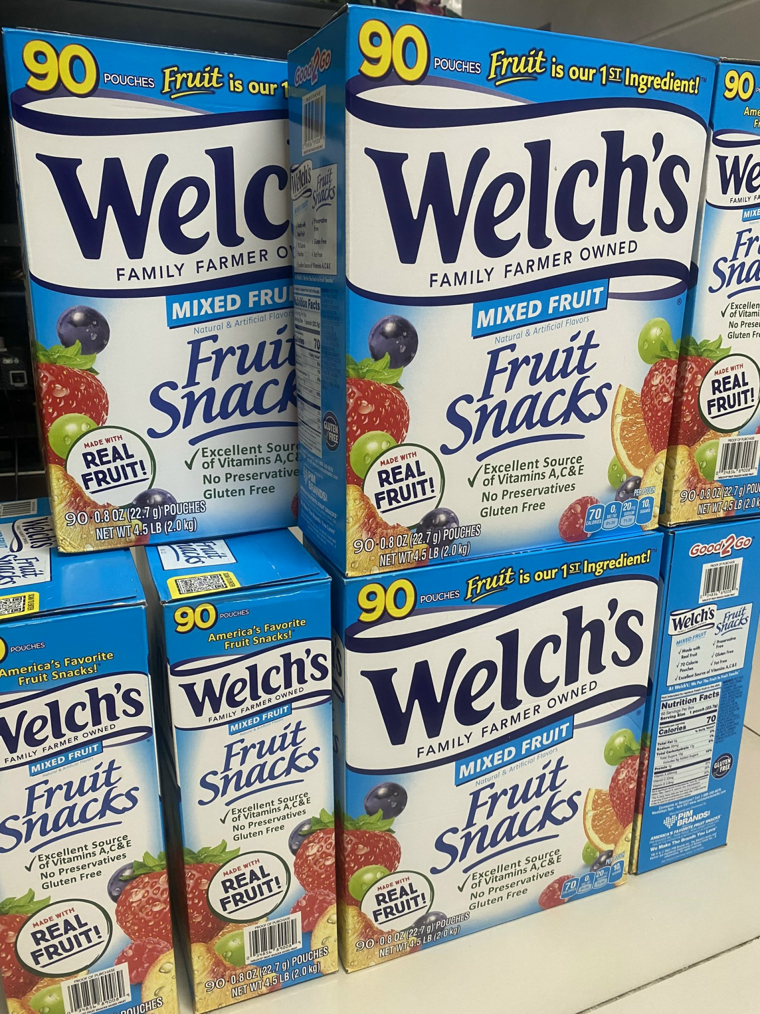 (Hàng MỸ)(10/2025)Kẹo dẻo trái cây Welch’s 2kg/thùng