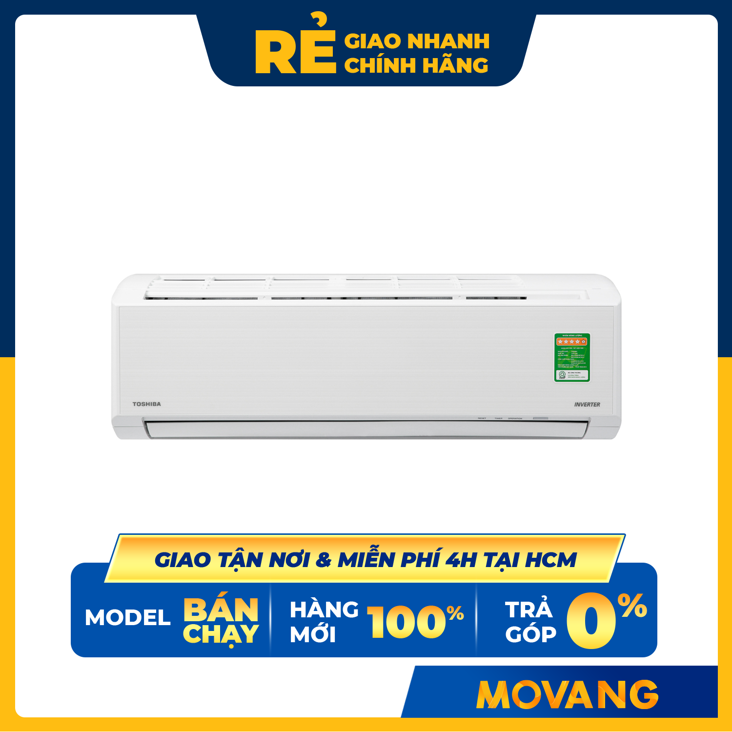 [HCM] Máy lạnh Toshiba Inverter 1 HP RAS-H10D2KCVG-V (2020) -...
