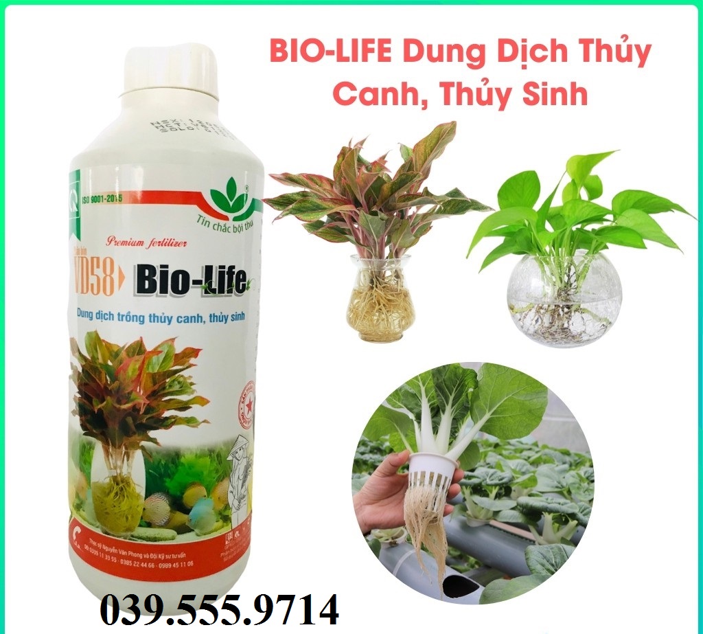 Dung dịch thủy canh Bio-life chai 1LIT - chuyên trồng cây thủy canh