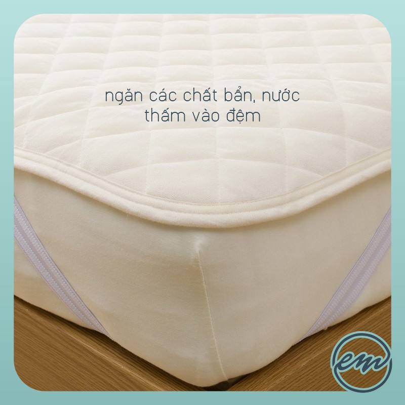 Drap bảo vệ nệm topper - Hàng xuất Nhật