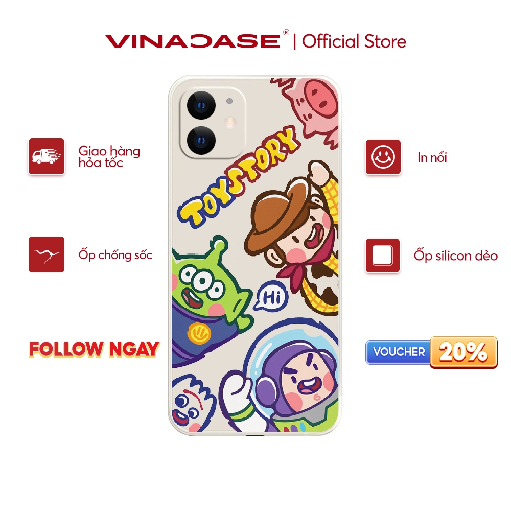Ốp lưng Vina Case Iphone 6S/6 Plus/7G/8G/X/Xs/11/12/....dẻo cạnh vuông bảo vệ camera hình Toy Story