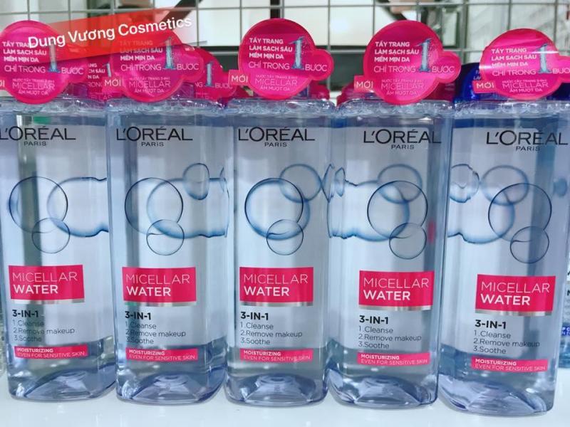 Nước Tẩy Trang Loreal Micellar Water Không Cồn 400ML MÀU ĐỎ