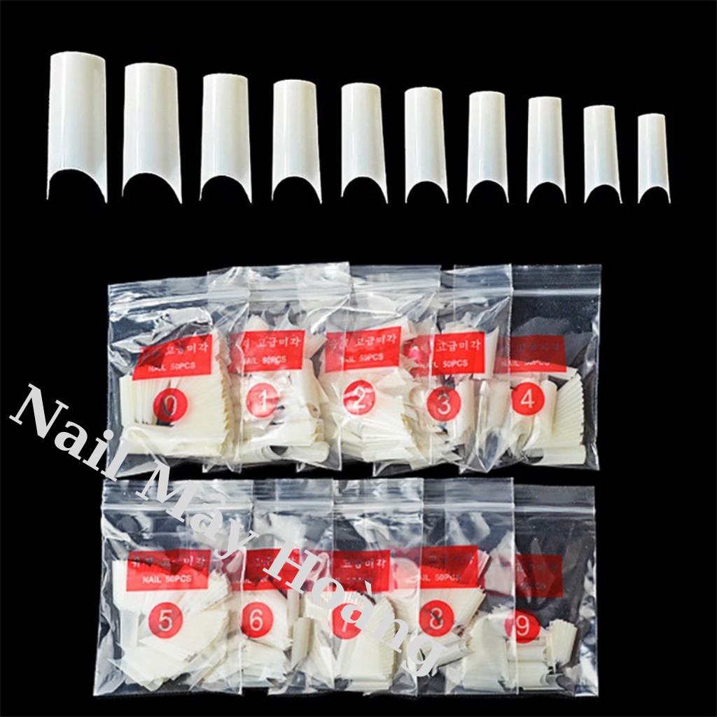 Móng Nối Trúc, móng típ ống tre ( bịch 600 móng)