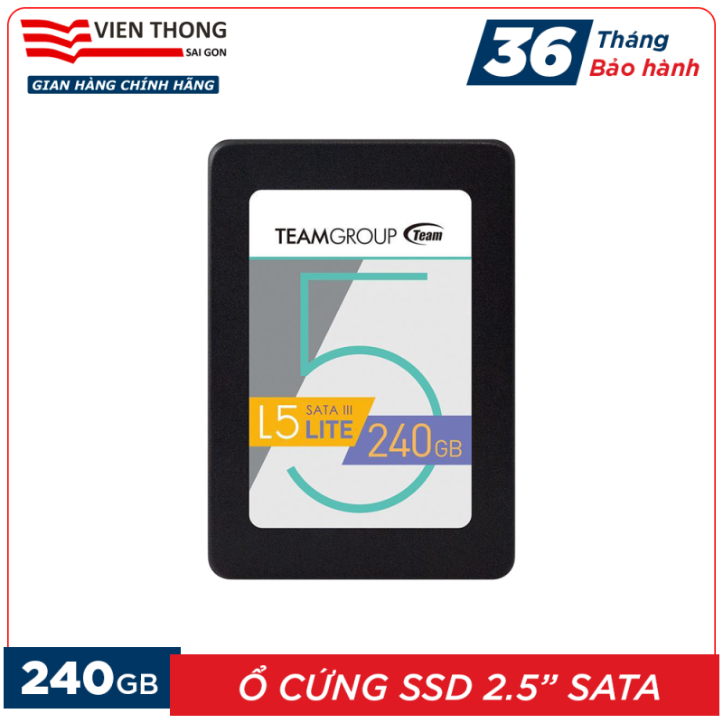 Bảng giá Ổ cứng SSD 240GB L5 LITE 2.5 inch Team Group Sata III (Bảo hành 3 năm đổi mới) - Hãng phân phối chính thức Phong Vũ