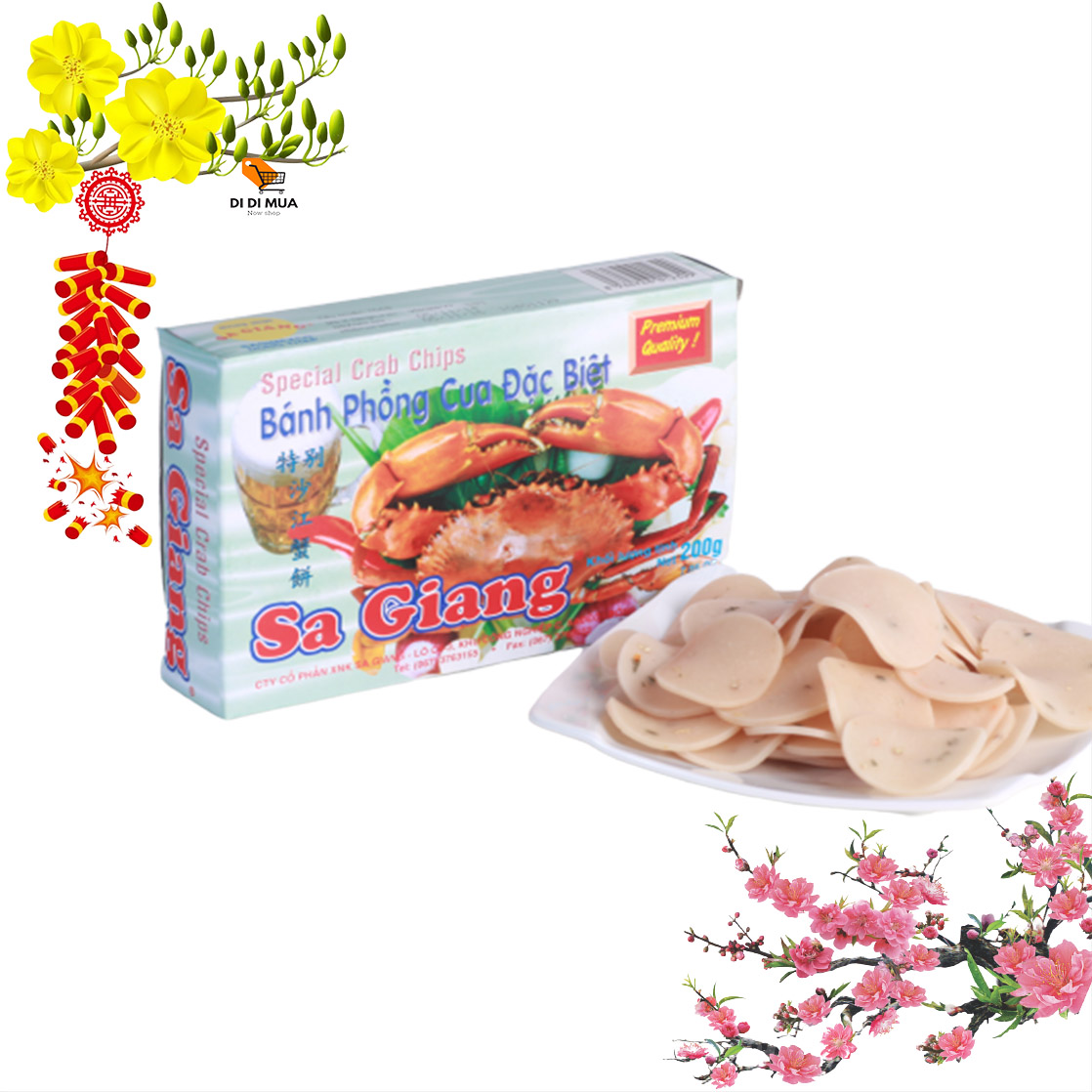 [HCM]BÁNH PHỒNG CUA ĐẶC BIỆT 200gram (dạng khác của bánh phồng tôm) SA GIANG
