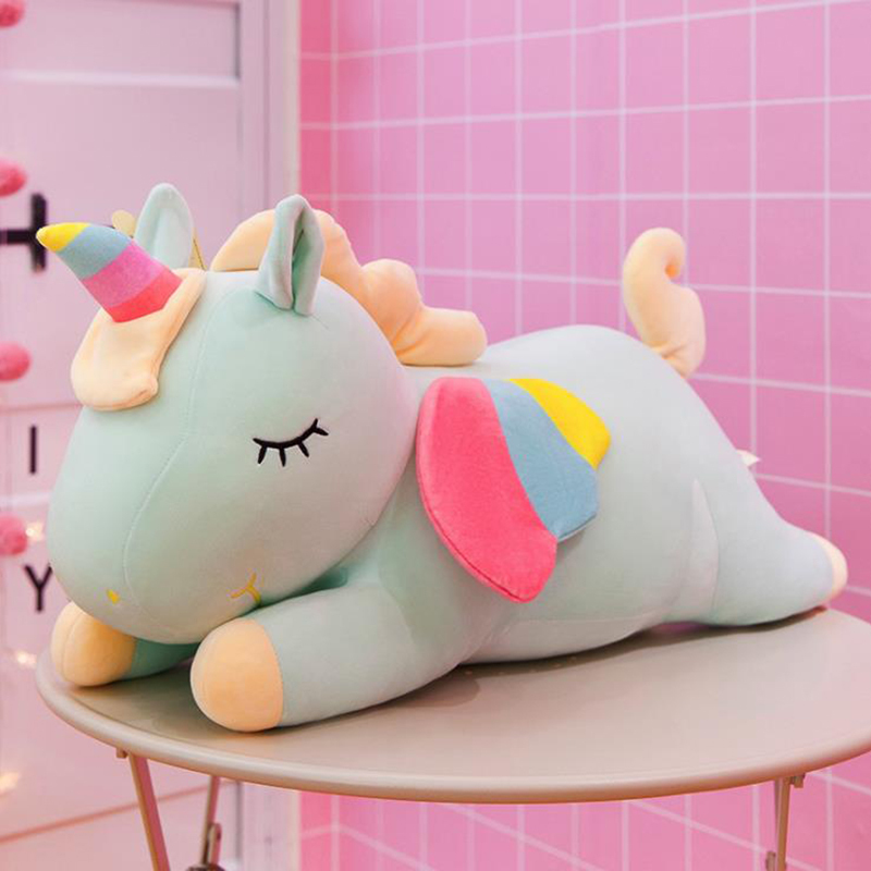 [HCM]Gấu bông kỳ lân unicorn nằm dễ thương, Ngựa một sừng nằm siêu mềm êm (30cm---60cm) Gối ôm kỳ lân unicorn chất vải minino mềm mịn, an toàn