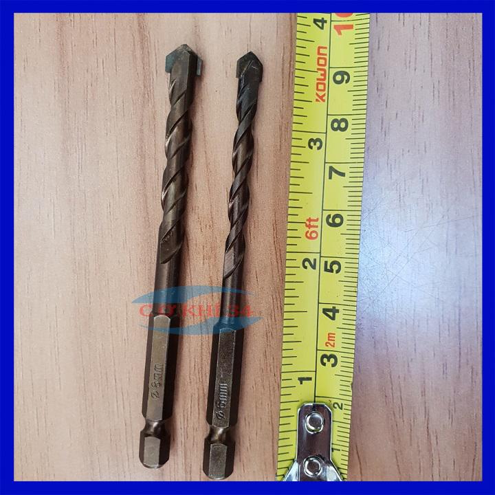 Mũi khoan tường bê tông phi 6 và 8 chuôi lục giác