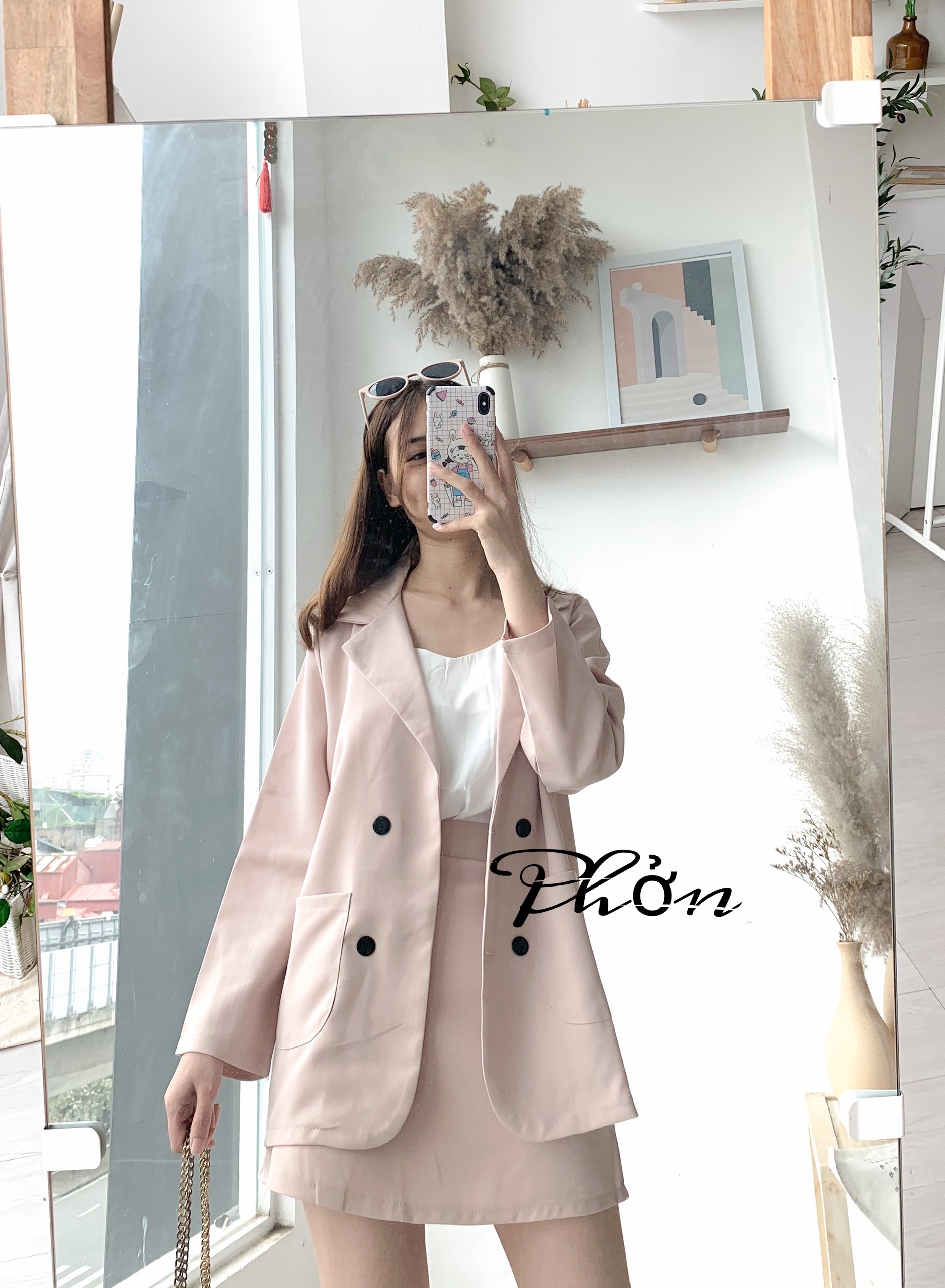[🚛Sale 40%]Set vest blazer kèm chân váy[Ảnh thật kèm video]