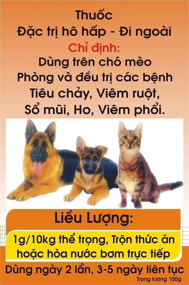 ĐTrị hô hấp - đi ngoài chó mèo