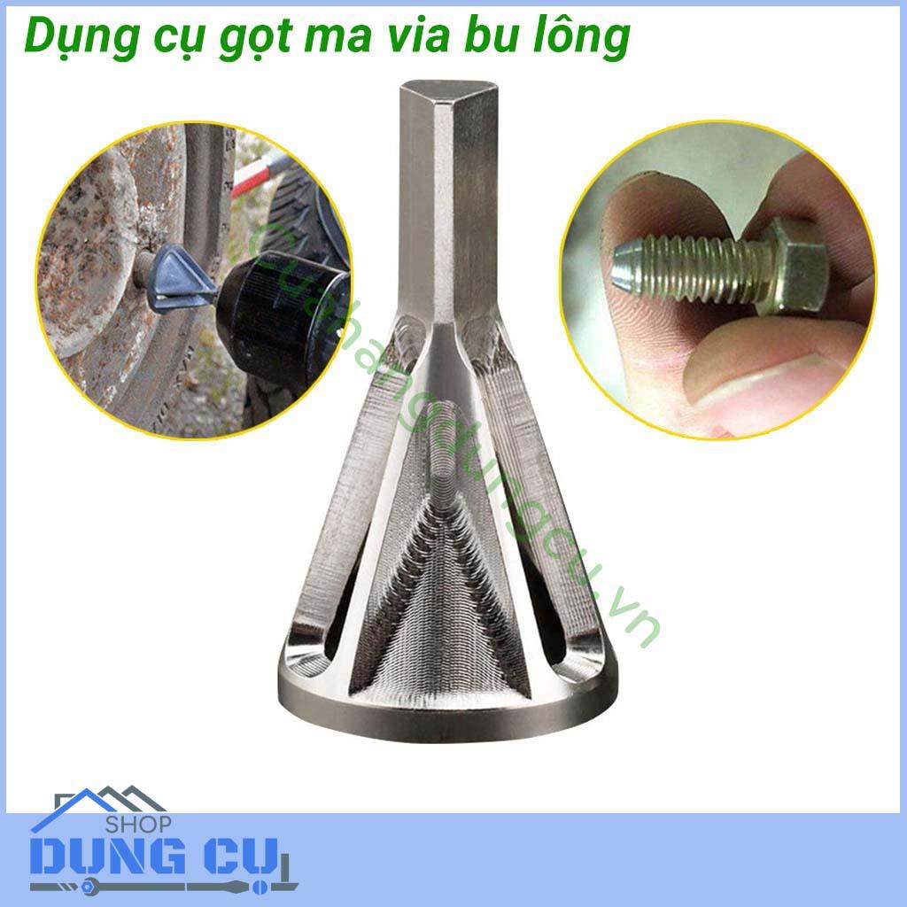 Đầu gọt ma via bu lông lắp máy khoan