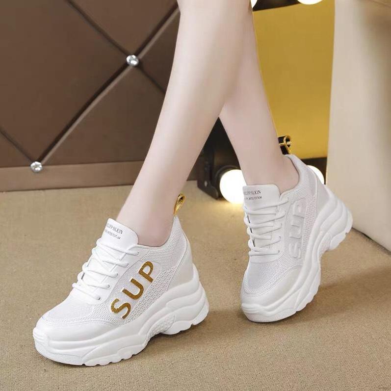 GIÀY THỂ THAO NỮ ĐỘN ĐẾ CHỮ SUP CHẤT VẢI MỀM ( CÓ 3 MÀU) giá rẻ