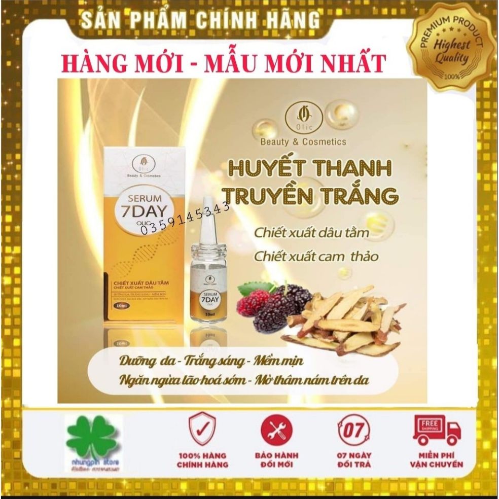 [HCM]Huyết thanh truyền trắng Olic 7 Day Olic mẫu mới  hàng chuẩn