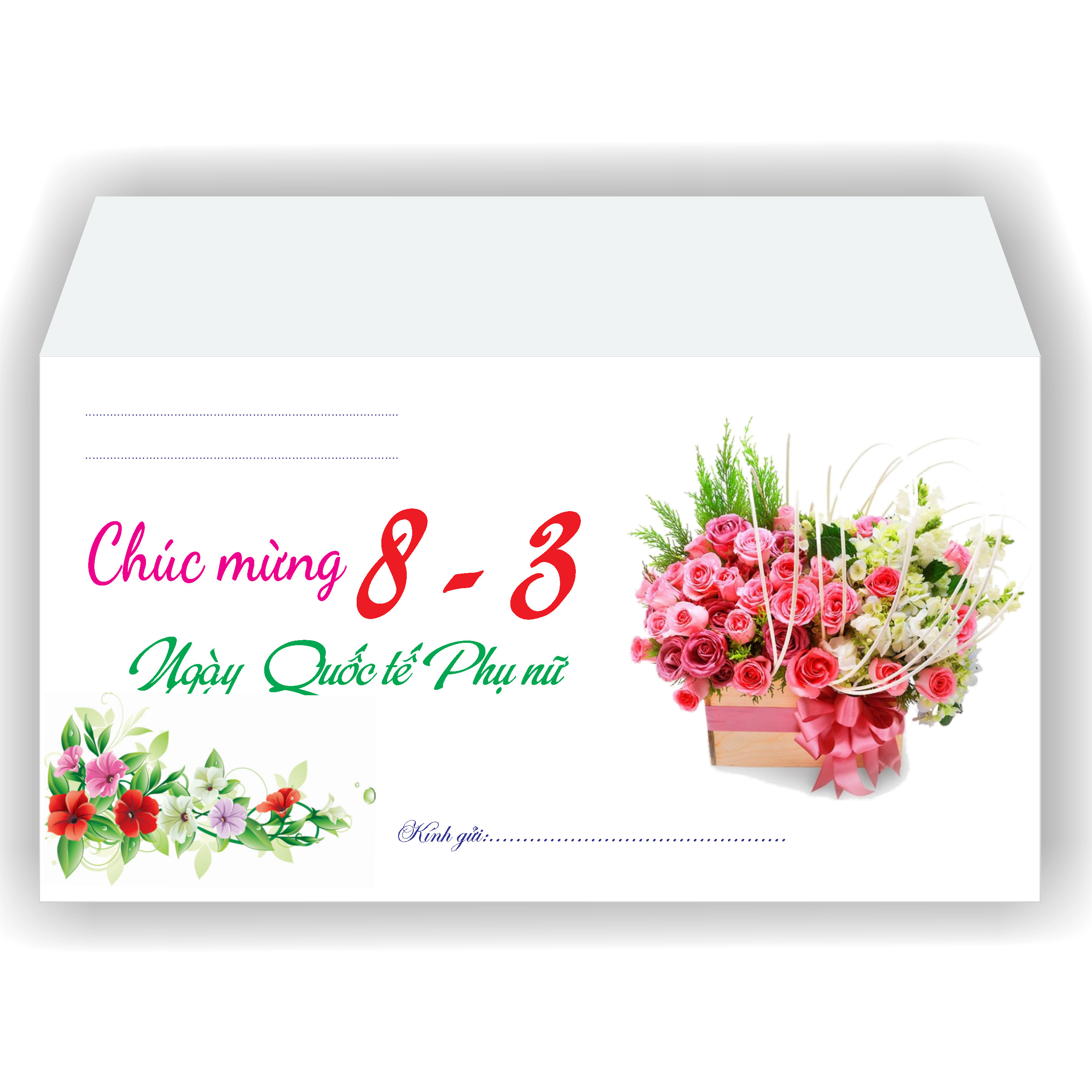 20 cái phong bì chúc mừng 8-3