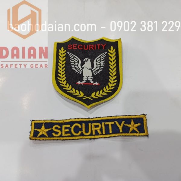 Giá bán Logo bảo vệ, logo Security thêu sẵn