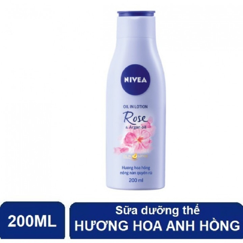 (HSD 8/2021) Sữa Dưỡng Thể Nivea Hương Hoa Hồng 200ml