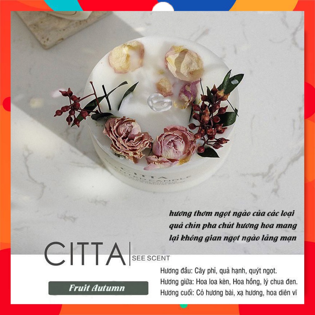 Nến thơm cao cấp hoa khô Citta - BST 4 mùa