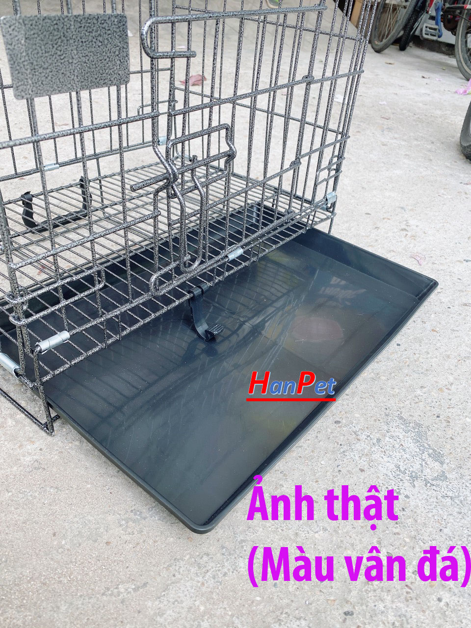 (Chuồng SD)- Lồng chó mèo vân đá chuồng cho chó mèo gấp gọn