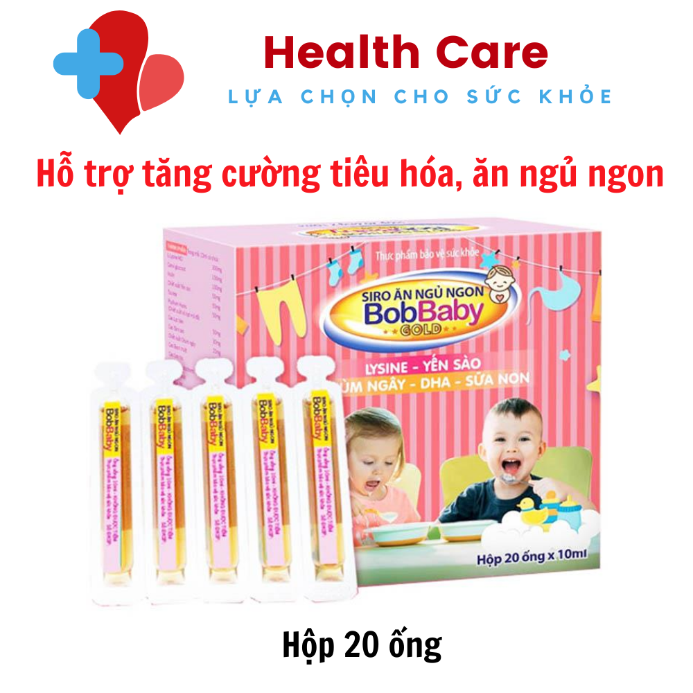 Siro ăn ngủ ngon BobBaby Gold, hỗ trợ tăng cường tiêu hóa, giúp ăn ngon ngủ ngon