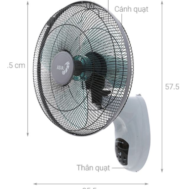 Quạt treo remote Asia L16019 [Gian hàng uy tín]