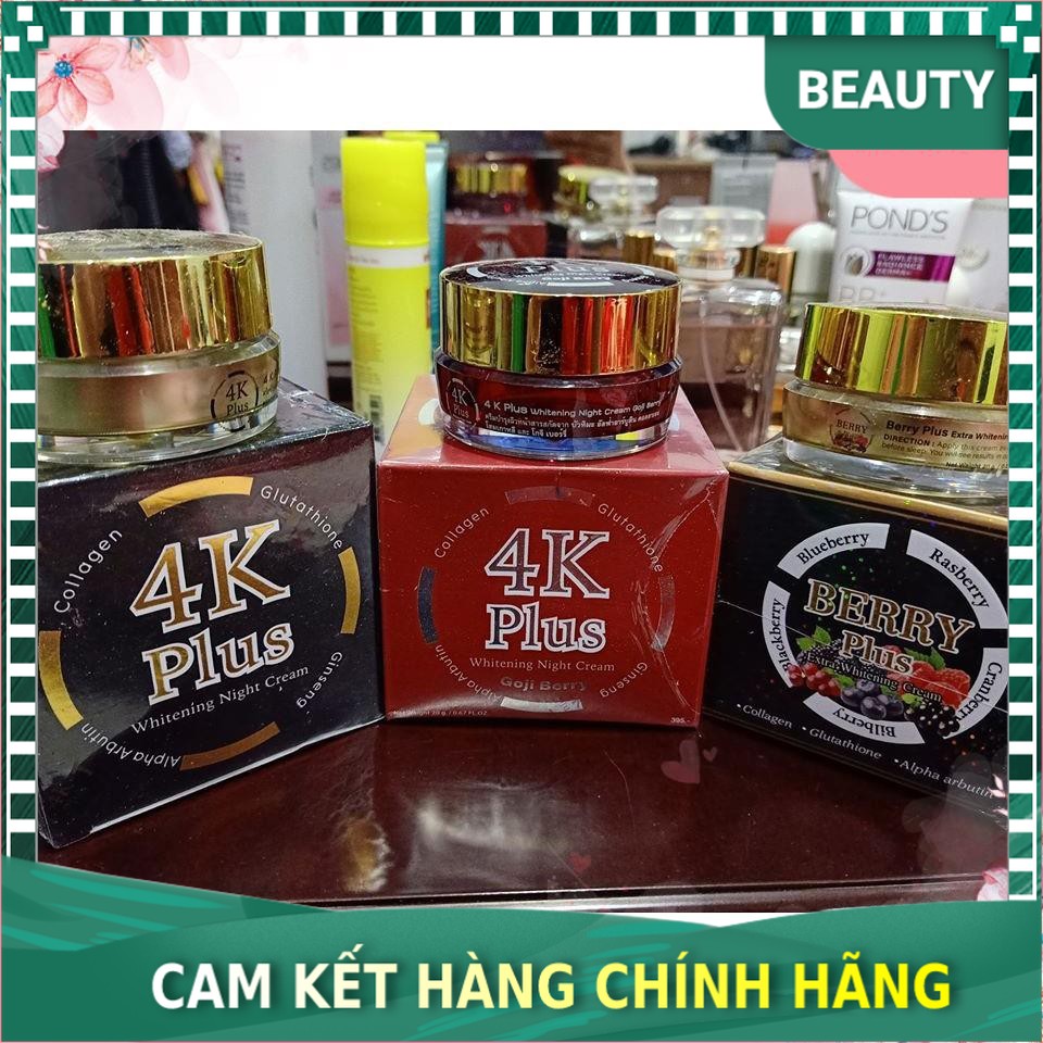 Kem 4K 5X Thái Lan dưỡng da, chiết xuất nhân sâm (4K Berry, 4K Plus, Goji)