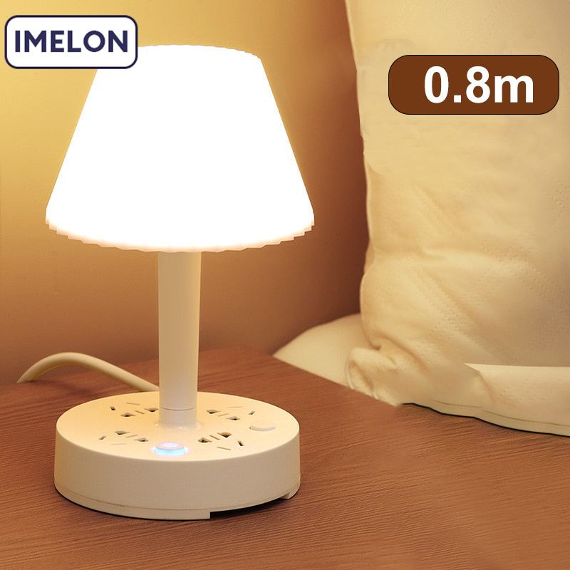 IMELON Buy 1 Get 1 Free gift Free Whole Store Universal Switch Socket LED Lamp Desk Lamp USB Power Strip Night Reading Light Bedroom Lamp Bedside Lamp Dimmable Mobile Phone Holder With Light Source