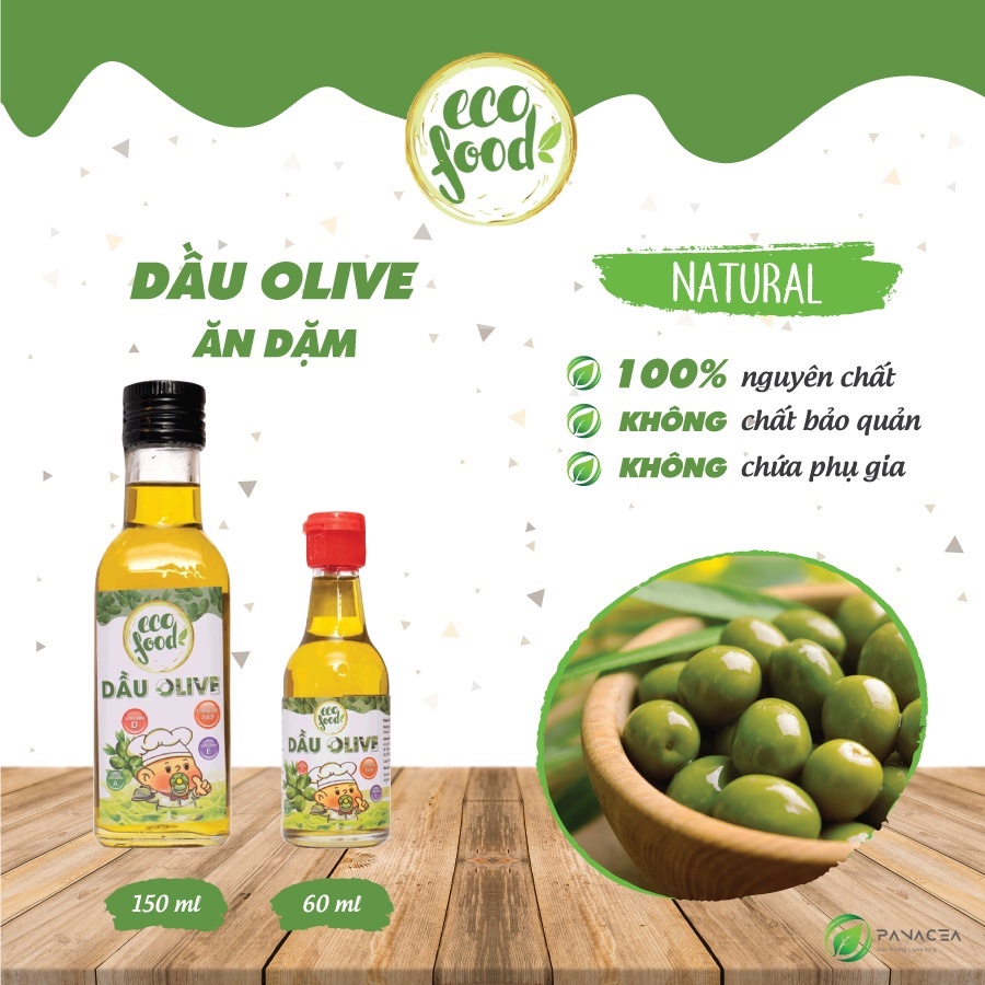 Dầu Olive Ecofood Ăn dặm cho bé nguyên chất ép lạnh - Chai 60ml và 150ml