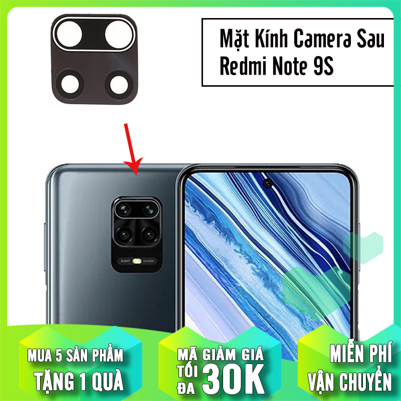 Mặt kính thay thế camera sau cho Xiaomi Redmi Note 9S - Redmi Note 9 Pro