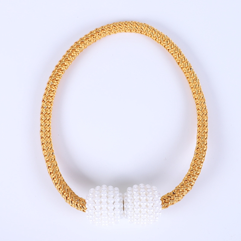 1x Pearl Magnetic Curtain Clip Curtain Tieback Buckle Clips Hanging Ball Accessories Home Decor