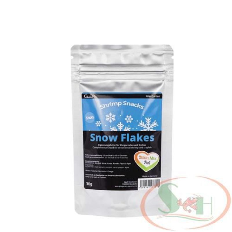 Thức Ăn Vỏ Đậu Nành Glasgarten Shrimp Snacks Snow Flakes Mix 3 In 1