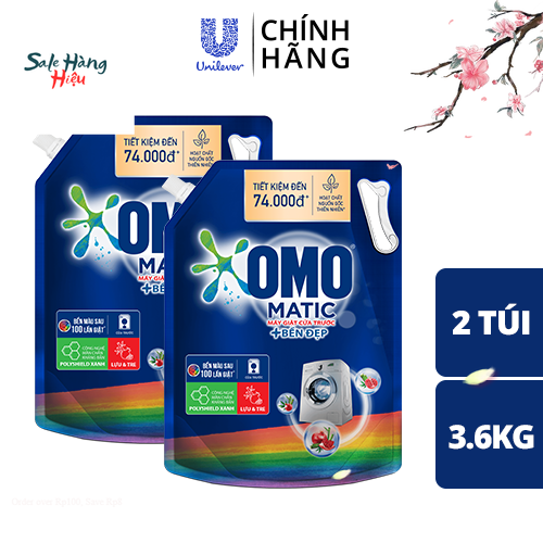 Combo 2 túi nước giặt omo cửa trước